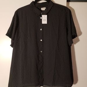 Short sleeve polka dot button up by J.Crew